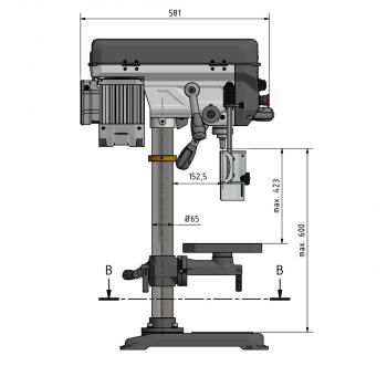 OPTIMUM OPTIdrill DQ20V Tischbohrmaschine 230V, stufenlos