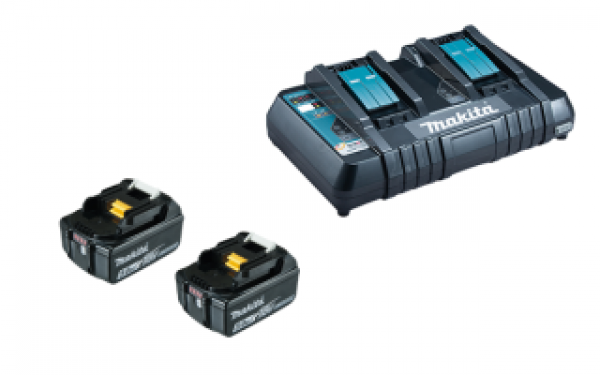 MAKITA Power Source-Kit 18V/5,0Ah (2 Akkus + Doppel-Ladegerät)